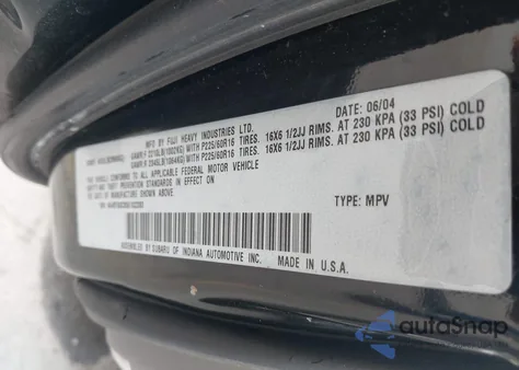 2005 Subaru Baja Turbo z USA, uszkodzony, nr VIN 4S4BT63C055102283